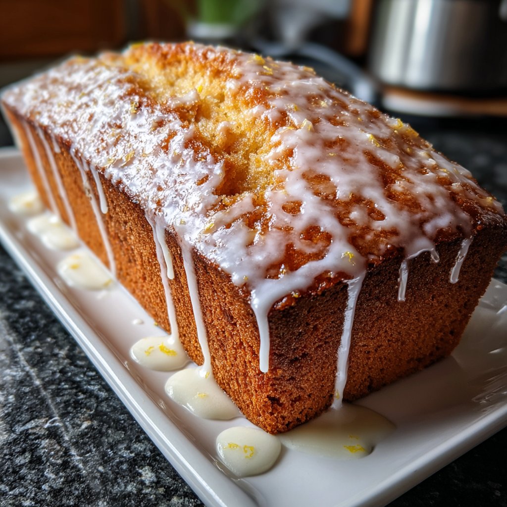 Blechkuchen mit Zitronenguss und Joghurt