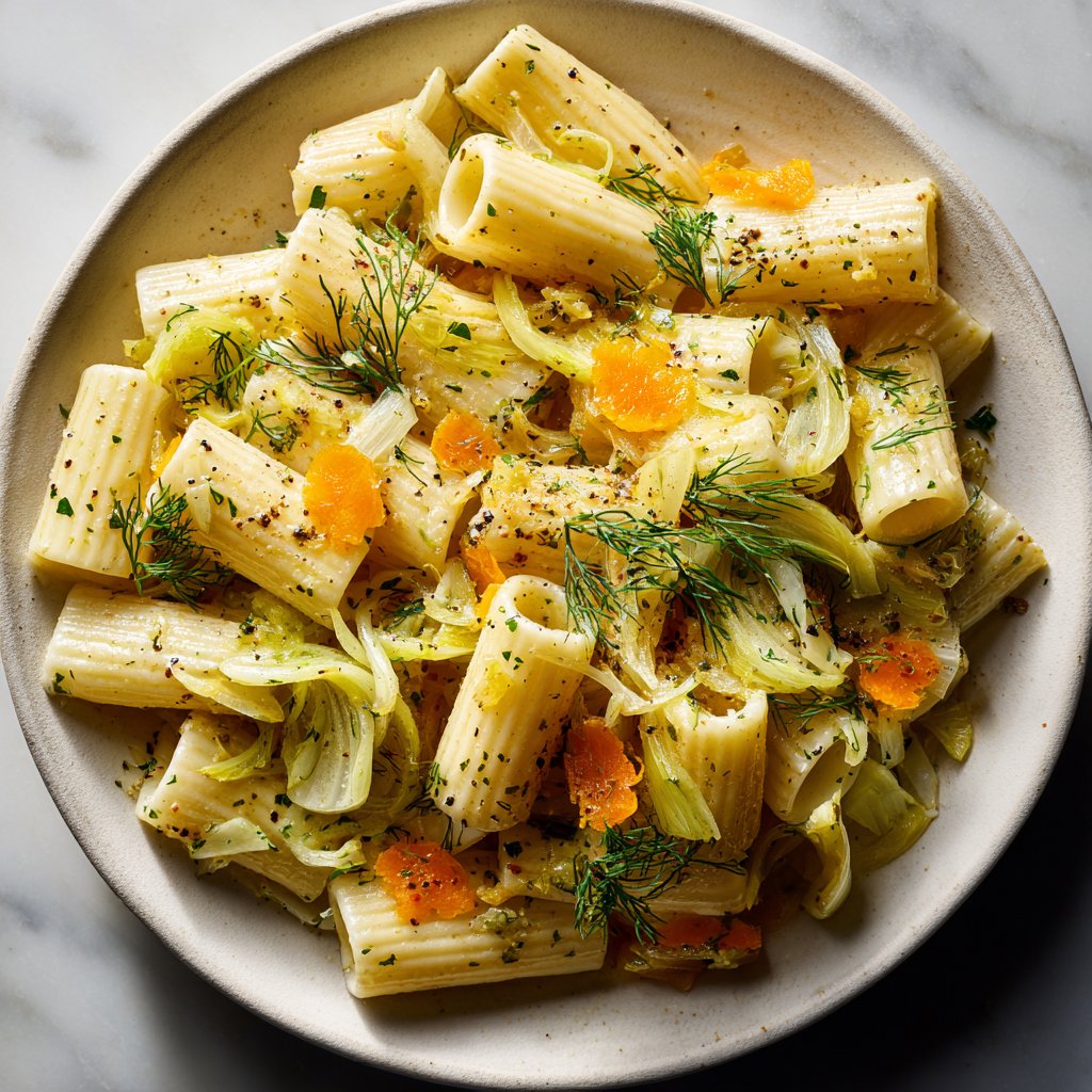 Rigatoni mit Fenchel und Orange