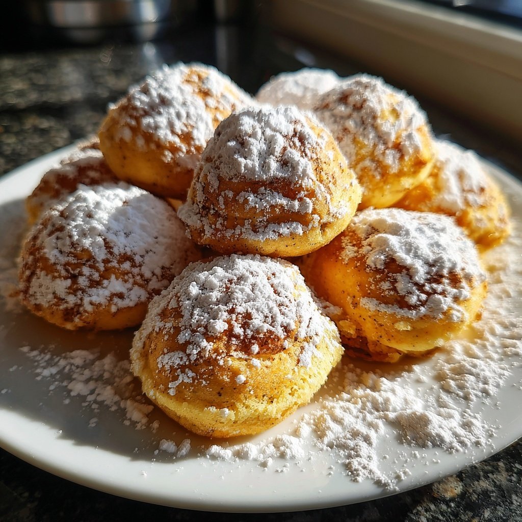 Quarkbällchen aus dem Backofen goldbraun