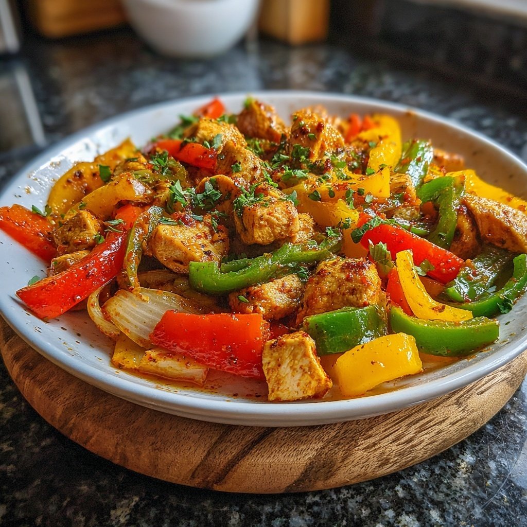 Kalorienarme Gemüsepfanne Mit Hähnchen