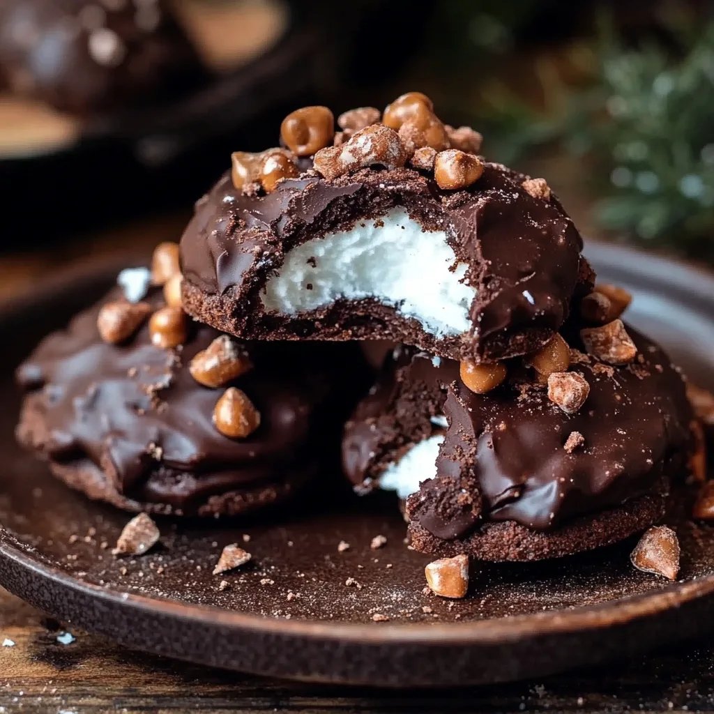 Lebkuchen Schokoküsse zu Weihnachten