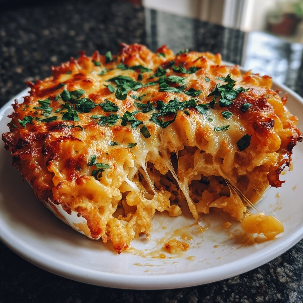 Nudelauflauf mit Tomatensauce