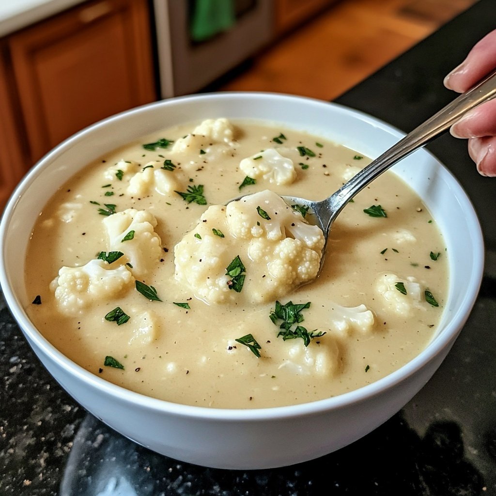 Blumenkohlsuppe als schnelles Mittagessen