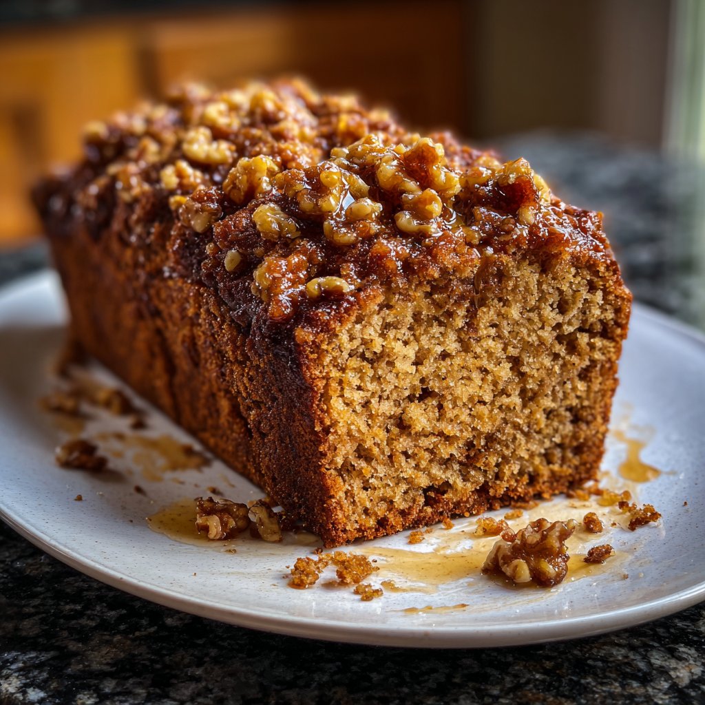 Bananenbrot mit Walnuss-Topping
