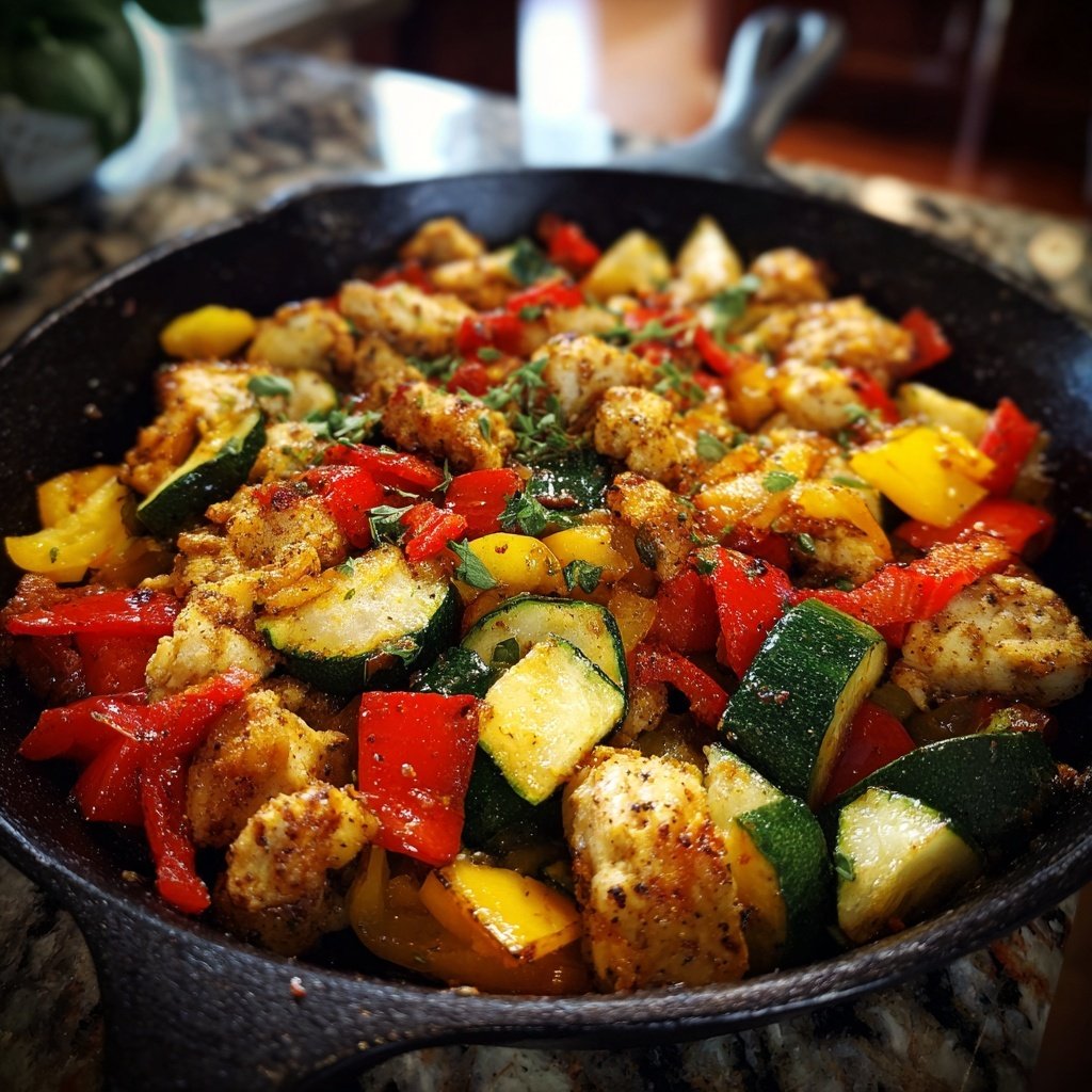 Kalorienarme Ofenpfanne Mit Hähnchen Und Gemüse