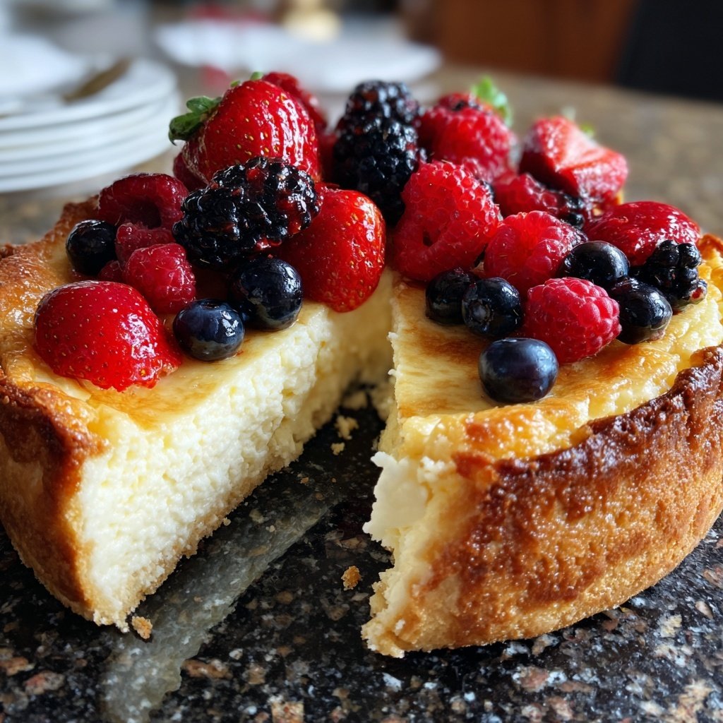 Käsekuchen mit Beeren