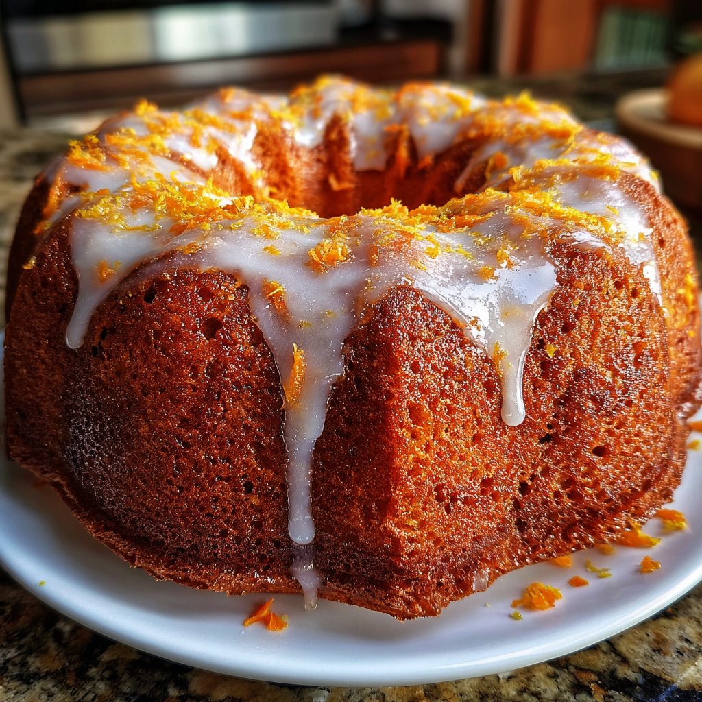 Karottenkuchen Mit Zitronen Glasur